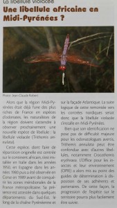 Article dans le Courrier de la Nature SNPN 2010